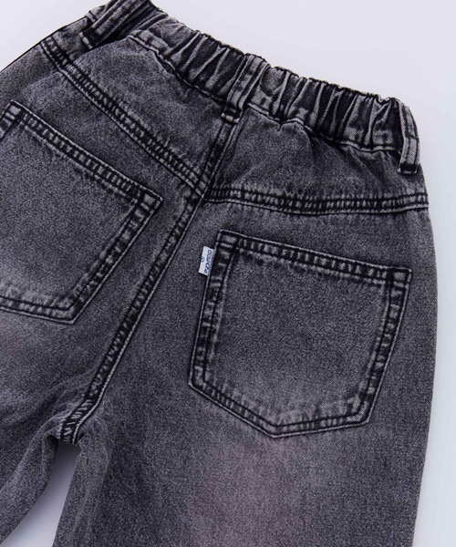 Ocean&Ground（オーシャン&グラウンド）の「Jr.ｻｲﾄﾞﾗｲﾝﾃﾞﾆﾑﾊﾟﾝﾂ（デニムパンツ・キッズ・ブラック/ケミカルウォッシュ・160/150）」の7枚目の写真