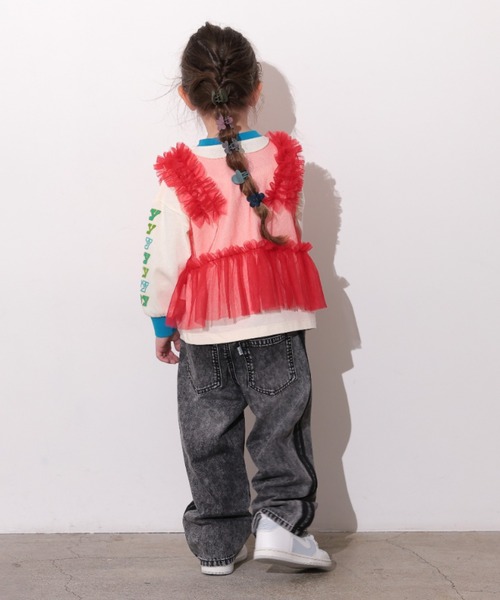 Ocean&Ground（オーシャン&グラウンド）の「Jr.ｻｲﾄﾞﾗｲﾝﾃﾞﾆﾑﾊﾟﾝﾂ（デニムパンツ・キッズ・ブラック/ケミカルウォッシュ・160/150）」の15枚目の写真
