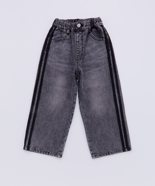 Ocean&Ground（オーシャン&グラウンド）の「Jr.ｻｲﾄﾞﾗｲﾝﾃﾞﾆﾑﾊﾟﾝﾂ（デニムパンツ・キッズ・ブラック/ケミカルウォッシュ・160/150）」の18枚目の写真
