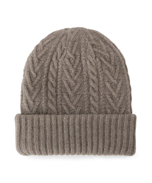 SHOO・LA・RUE（シューラルー）の「リバーシブルニット帽（ニットキャップ/ビーニー・レディース・ブラック/マスタード/ナチュラル/ライトベージュ・00）」の2枚目の写真