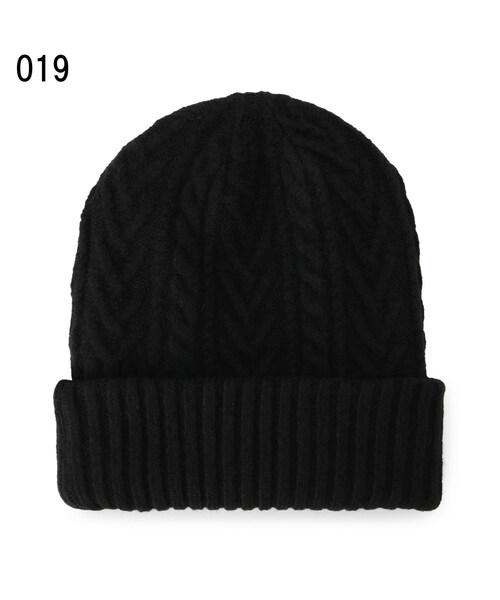 SHOO・LA・RUE（シューラルー）の「リバーシブルニット帽（ニットキャップ/ビーニー・レディース・ブラック/マスタード/ナチュラル/ライトベージュ・00）」の6枚目の写真