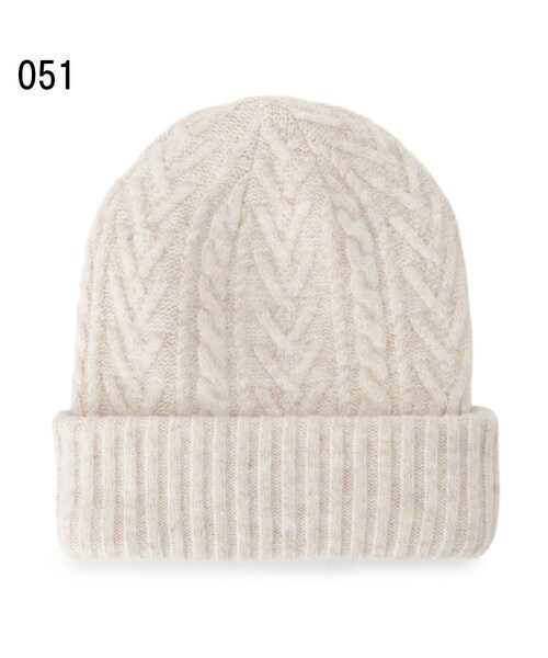 SHOO・LA・RUE（シューラルー）の「リバーシブルニット帽（ニットキャップ/ビーニー・レディース・ブラック/マスタード/ナチュラル/ライトベージュ・00）」の14枚目の写真