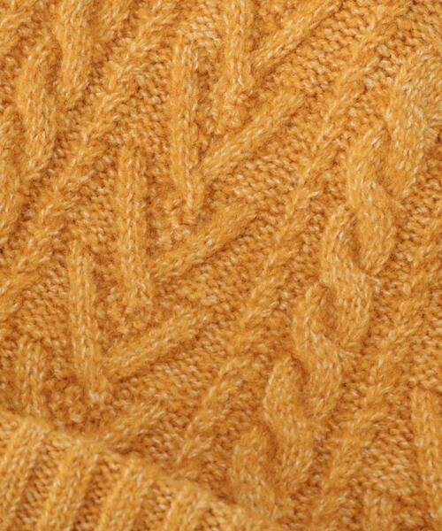 SHOO・LA・RUE（シューラルー）の「リバーシブルニット帽（ニットキャップ/ビーニー・レディース・ブラック/マスタード/ナチュラル/ライトベージュ・00）」の11枚目の写真