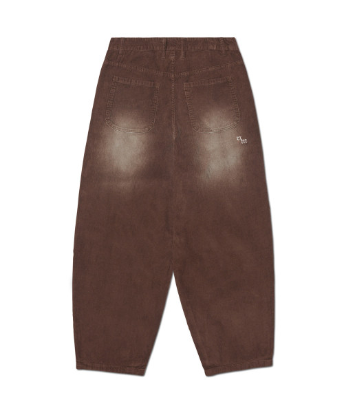 NOMANUAL(NOMANUAL)の「WAVE CURVED CORDUROY PANTS - BROWN(その他パンツ・レディース・その他・SMALL/MEDIUM/LARGE/X-LARGE)」の2枚目の写真