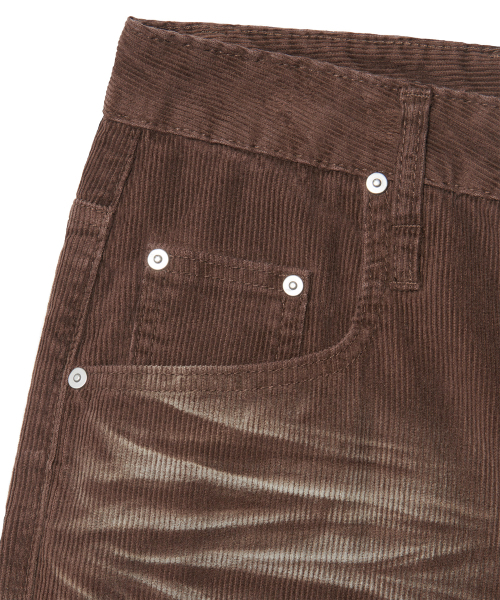 NOMANUAL(NOMANUAL)の「WAVE CURVED CORDUROY PANTS - BROWN(その他パンツ・レディース・その他・SMALL/MEDIUM/LARGE/X-LARGE)」の5枚目の写真