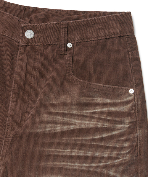 NOMANUAL(NOMANUAL)の「WAVE CURVED CORDUROY PANTS - BROWN(その他パンツ・レディース・その他・SMALL/MEDIUM/LARGE/X-LARGE)」の6枚目の写真