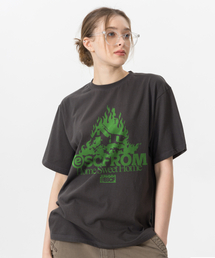 ESCAPEFROM（エスケープフロム）の「Burning Sweet Home Print Overfit Short Sleeve Tee Charcoal（Tシャツ/カットソー・メンズ）」
