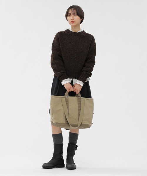 MHL.（エムエイチエル）の「RUSTIC WOOL（ニット/セーター・レディース・ダークブラウン/ナチュラル・2）」の7枚目の写真