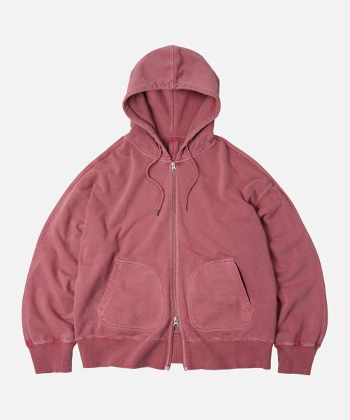 FRIZMWORKS(フリズムワークス)の「OG PIGMENT DYEING HOOD ZIPUP PARKA _ PINK(パーカー・レディース・その他・SMALL/MEDIUM/LARGE/X-LARGE)」の1枚目の写真