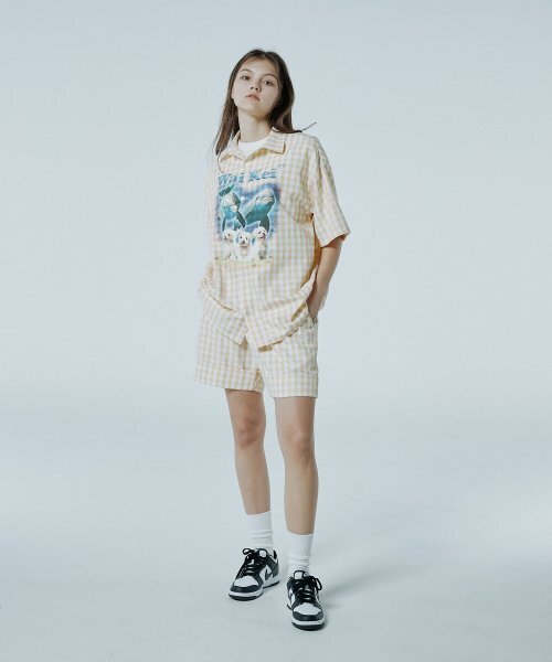 WaiKei（ワイケイ）の「ギンガムチェックショートパンツイエロー（その他パンツ・レディース・その他・FREE）」の4枚目の写真