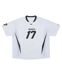 NOMANUAL | 17 MESH BLOCK FOOTBALL JERSEY - WHITE(Tシャツ/カットソー)