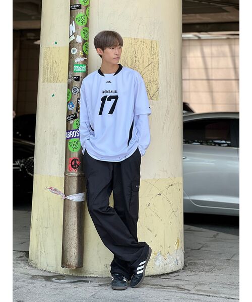 NOMANUAL（NOMANUAL）の「17 MESH BLOCK FOOTBALL JERSEY - WHITE（Tシャツ/カットソー・レディース・その他・LARGE/MEDIUM/X-LARGE）」の14枚目の写真