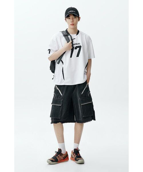 NOMANUAL（NOMANUAL）の「17 MESH BLOCK FOOTBALL JERSEY - WHITE（Tシャツ/カットソー・レディース・その他・LARGE/MEDIUM/X-LARGE）」の16枚目の写真