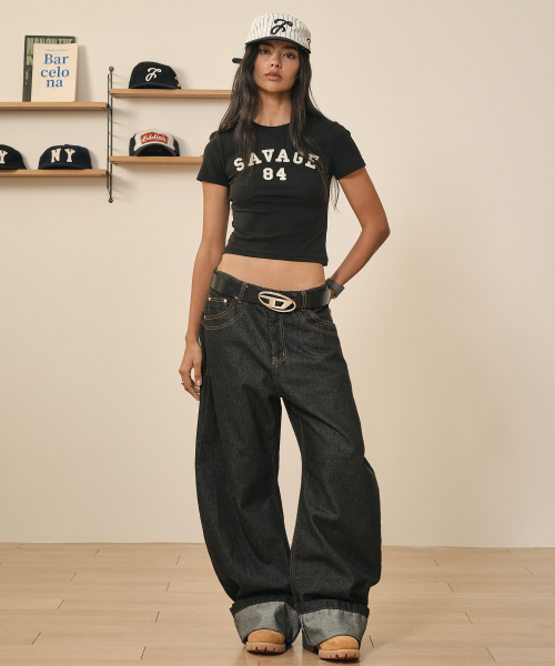 TAKEASY(テイクイージー)の「カーブドJジーンズ(ブラック)(デニムパンツ・メンズ・その他・SMALL/MEDIUM/LARGE/X-LARGE)」の7枚目の写真