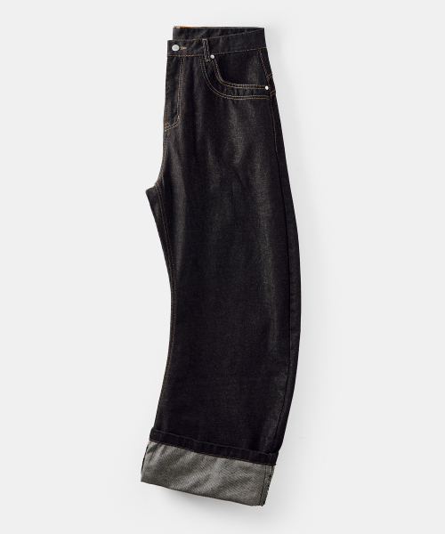 TAKEASY(テイクイージー)の「カーブドJジーンズ(ブラック)(デニムパンツ・メンズ・その他・SMALL/MEDIUM/LARGE/X-LARGE)」の9枚目の写真