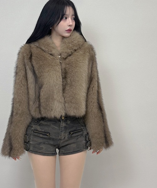 FOLLOWIN(フォロウィン)の「ダブルバックルショートパンツ(デニムパンツ・レディース・ブラック/グリーン・SMALL/MEDIUM/LARGE)」の13枚目の写真