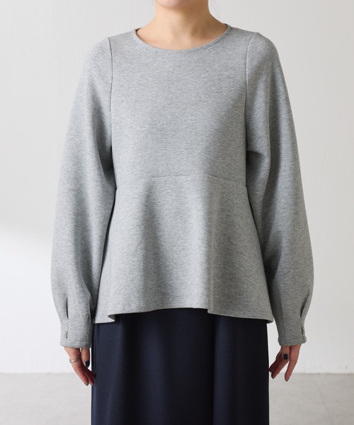 COLLAGE GALLARDAGALANTE（コラージュガリャルダガランテ）の「袖ビジューペプラムカットソー/WEB限定カラー展開（Tシャツ/カットソー・レディース・グレー/ネイビー/オフホワイト・FREE）」の22枚目の写真