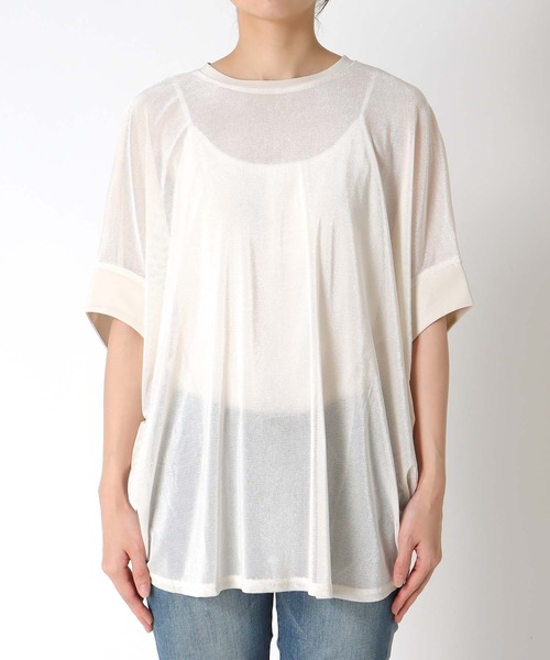 Jines(ジネス)の「ドルマンメッシュトップス(Tシャツ/カットソー・レディース・ホワイト・38)」の12枚目の写真