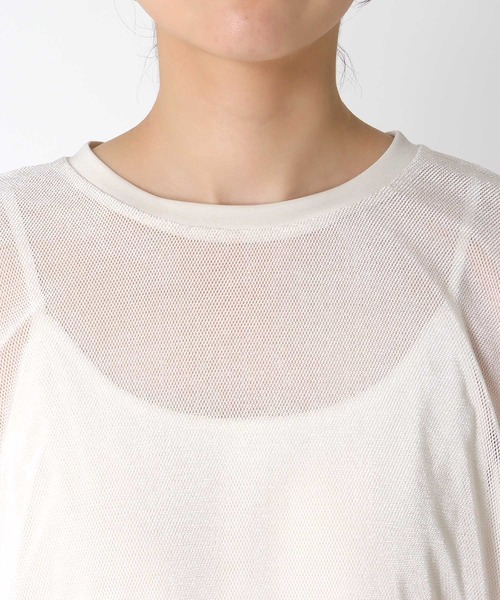 Jines(ジネス)の「ドルマンメッシュトップス(Tシャツ/カットソー・レディース・ホワイト・38)」の15枚目の写真