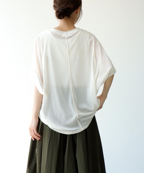 Jines(ジネス)の「ドルマンメッシュトップス(Tシャツ/カットソー・レディース・ホワイト・38)」の6枚目の写真