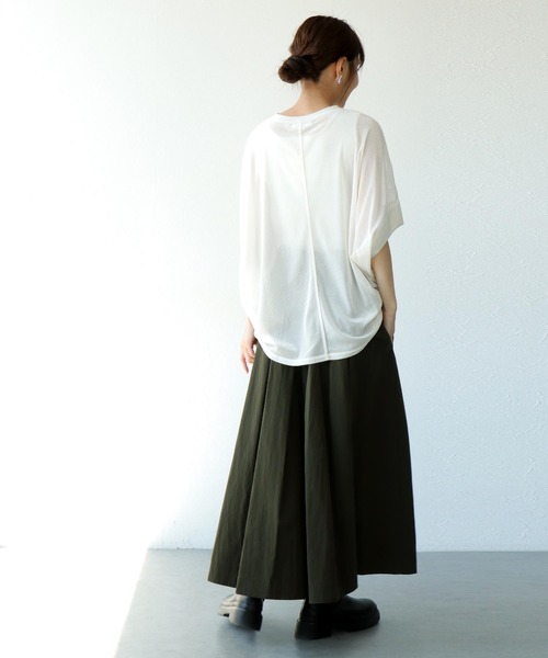 Jines(ジネス)の「ドルマンメッシュトップス(Tシャツ/カットソー・レディース・ホワイト・38)」の3枚目の写真
