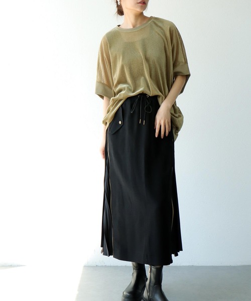 Jines(ジネス)の「ドルマンメッシュトップス(Tシャツ/カットソー・レディース・ホワイト・38)」の8枚目の写真