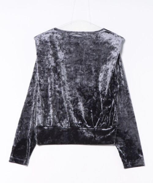 Rouge vif la cle（ルージュヴィフラクレ）の「【Keena/キーナ】ロングスリーブ/トップス/ベロア/お出かけ【WEB限定】（Tシャツ/カットソー・レディース・グレー/ホワイト・フリー）」の3枚目の写真