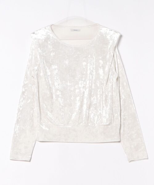 Rouge vif la cle（ルージュヴィフラクレ）の「【Keena/キーナ】ロングスリーブ/トップス/ベロア/お出かけ【WEB限定】（Tシャツ/カットソー・レディース・グレー/ホワイト・フリー）」の15枚目の写真