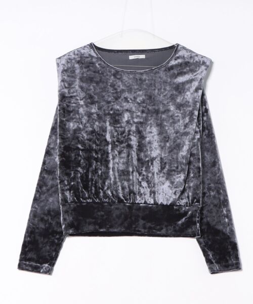 Rouge vif la cle（ルージュヴィフラクレ）の「【Keena/キーナ】ロングスリーブ/トップス/ベロア/お出かけ【WEB限定】（Tシャツ/カットソー・レディース・グレー/ホワイト・フリー）」の13枚目の写真