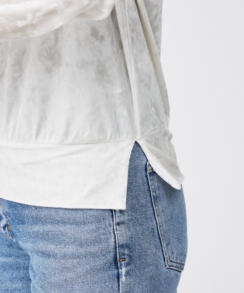 Rouge vif la cle（ルージュヴィフラクレ）の「【Keena/キーナ】ロングスリーブ/トップス/ベロア/お出かけ【WEB限定】（Tシャツ/カットソー・レディース・グレー/ホワイト・フリー）」の12枚目の写真