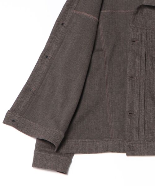 LE CERCLE par rope'（ルセルクルパーロペ）の「ツイードライクテクスチャーショートブルゾン/セットアップ対応（テーラードジャケット・メンズ・ブラック/チャコールグレー/ダークブラウン・L/LL/M/S）」の15枚目の写真