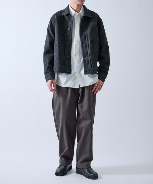 LE CERCLE par rope'（ルセルクルパーロペ）の「ツイードライクテクスチャーショートブルゾン/セットアップ対応（テーラードジャケット・メンズ・ブラック/チャコールグレー/ダークブラウン・L/LL/M/S）」の10枚目の写真