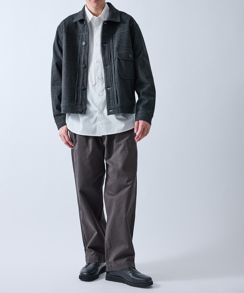 LE CERCLE par rope'（ルセルクルパーロペ）の「ツイードライクテクスチャーショートブルゾン/セットアップ対応（テーラードジャケット・メンズ・ブラック/チャコールグレー/ダークブラウン・L/LL/M/S）」の11枚目の写真
