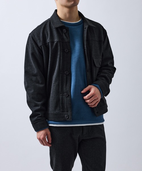 LE CERCLE par rope'（ルセルクルパーロペ）の「ツイードライクテクスチャーショートブルゾン/セットアップ対応（テーラードジャケット・メンズ・ブラック/チャコールグレー/ダークブラウン・L/LL/M/S）」の21枚目の写真