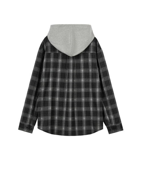 Rest&Recreation(レストアンドレクリエーション)の「CHECK HOOD SHIRTS - BLACK(シャツ/ブラウス・メンズ・その他・ONE)」の2枚目の写真