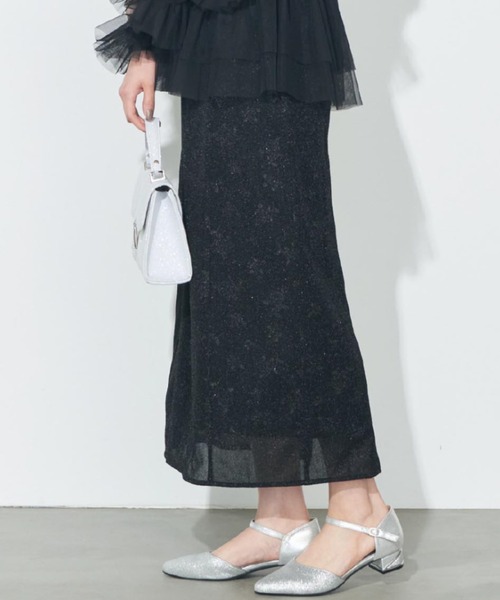 Cupid Heart（キューピッドハート）の「【Cupid Heart】結婚式用！ローブロックヒールラメグリッターパンプス（パンプス・レディース・ブラック/シルバー/ベージュ・SMALL/MEDIUM/LARGE）」の9枚目の写真