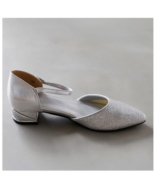 Cupid Heart（キューピッドハート）の「【Cupid Heart】結婚式用！ローブロックヒールラメグリッターパンプス（パンプス・レディース・ブラック/シルバー/ベージュ・SMALL/MEDIUM/LARGE）」の13枚目の写真