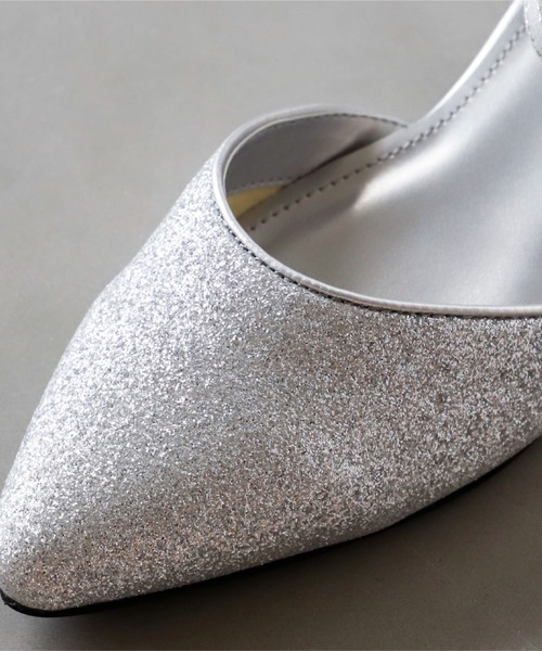 Cupid Heart（キューピッドハート）の「【Cupid Heart】結婚式用！ローブロックヒールラメグリッターパンプス（パンプス・レディース・ブラック/シルバー/ベージュ・SMALL/MEDIUM/LARGE）」の14枚目の写真