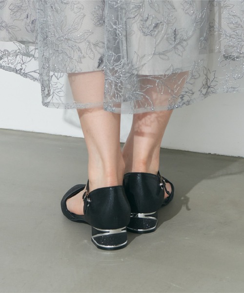 Cupid Heart（キューピッドハート）の「【Cupid Heart】結婚式用！ローブロックヒールラメグリッターパンプス（パンプス・レディース・ブラック/シルバー/ベージュ・SMALL/MEDIUM/LARGE）」の17枚目の写真