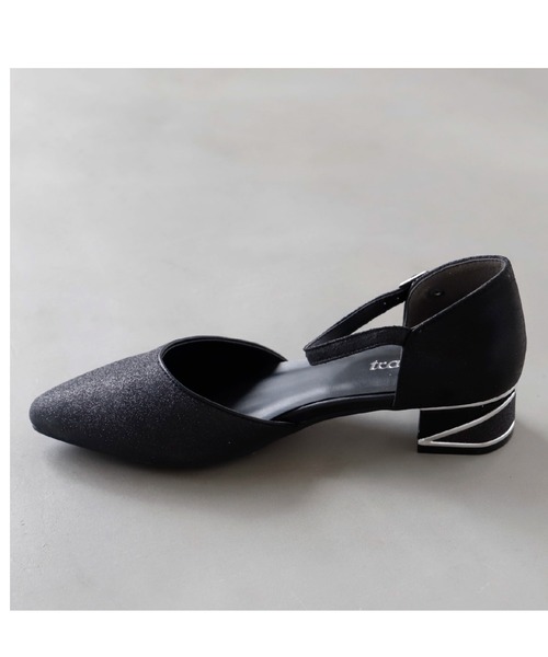 Cupid Heart（キューピッドハート）の「【Cupid Heart】結婚式用！ローブロックヒールラメグリッターパンプス（パンプス・レディース・ブラック/シルバー/ベージュ・SMALL/MEDIUM/LARGE）」の21枚目の写真