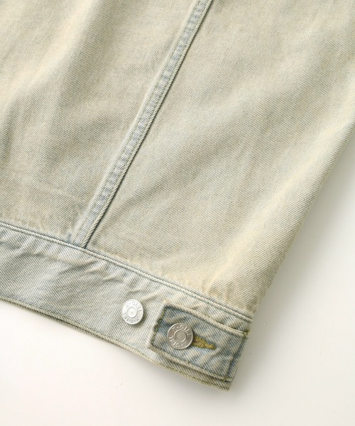 X-girl（エックスガール）の「CURSIVE LOGO DENIM JACKET（デニムジャケット・レディース・ピンク/ライトインディゴブルー・S/M）」の17枚目の写真