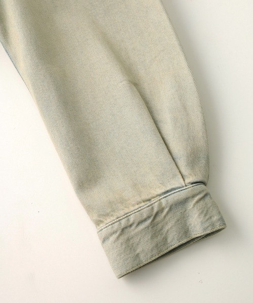 X-girl（エックスガール）の「CURSIVE LOGO DENIM JACKET（デニムジャケット・レディース・ピンク/ライトインディゴブルー・S/M）」の18枚目の写真