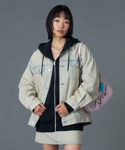 CURSIVE LOGO DENIM JACKET（デニムジャケット）｜X-girl（エックス