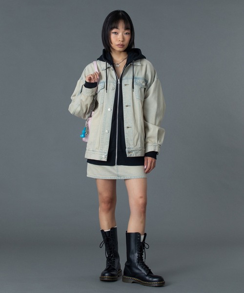 CURSIVE LOGO DENIM JACKET（デニムジャケット）｜X-girl（エックス