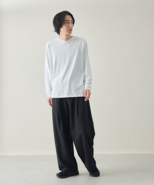 kuros'(クロス)の「【kuros'オリジナル】イージーワイドタックパンツ(スラックス・レディース・ブラック/グレー・SMALL/MEDIUM/LARGE)」の15枚目の写真
