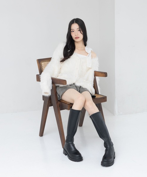 Heather(ヘザー)の「ウエストフリルミニスカート 612867(スカート・レディース・グレー系その他2/ベージュ/グレー系その他・FREE)」の7枚目の写真