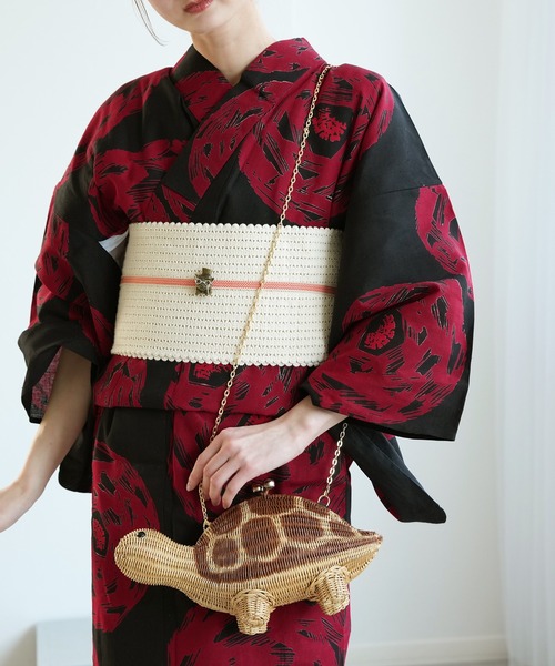 utatane（ウタタネ）の「かごバッグ ラタンウィッカー カメ（かごバッグ・レディース・ブラウン・FREE）」の10枚目の写真