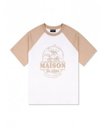 FABULOUS ARCHIVE（ファビュラスアーカイブ）の「ユニセックス ラグラン シングル ジャージ ル リス 半袖Tシャツ ベージュ(FCD2TS604M)（Tシャツ/カットソー）」
