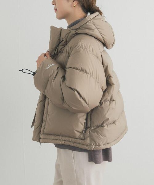 GYMPHLEX（ジムフレックス）の「GYMPHLEX　DOWN HOODED SHORT JACKET（ダウンジャケット/コート・レディース・ブラック/ライトベージュ/チャコールグレー・12）」の7枚目の写真