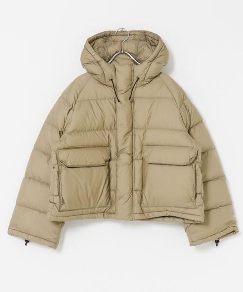 GYMPHLEX（ジムフレックス）の「GYMPHLEX　DOWN HOODED SHORT JACKET（ダウンジャケット/コート・レディース・ブラック/ライトベージュ/チャコールグレー・12）」の9枚目の写真